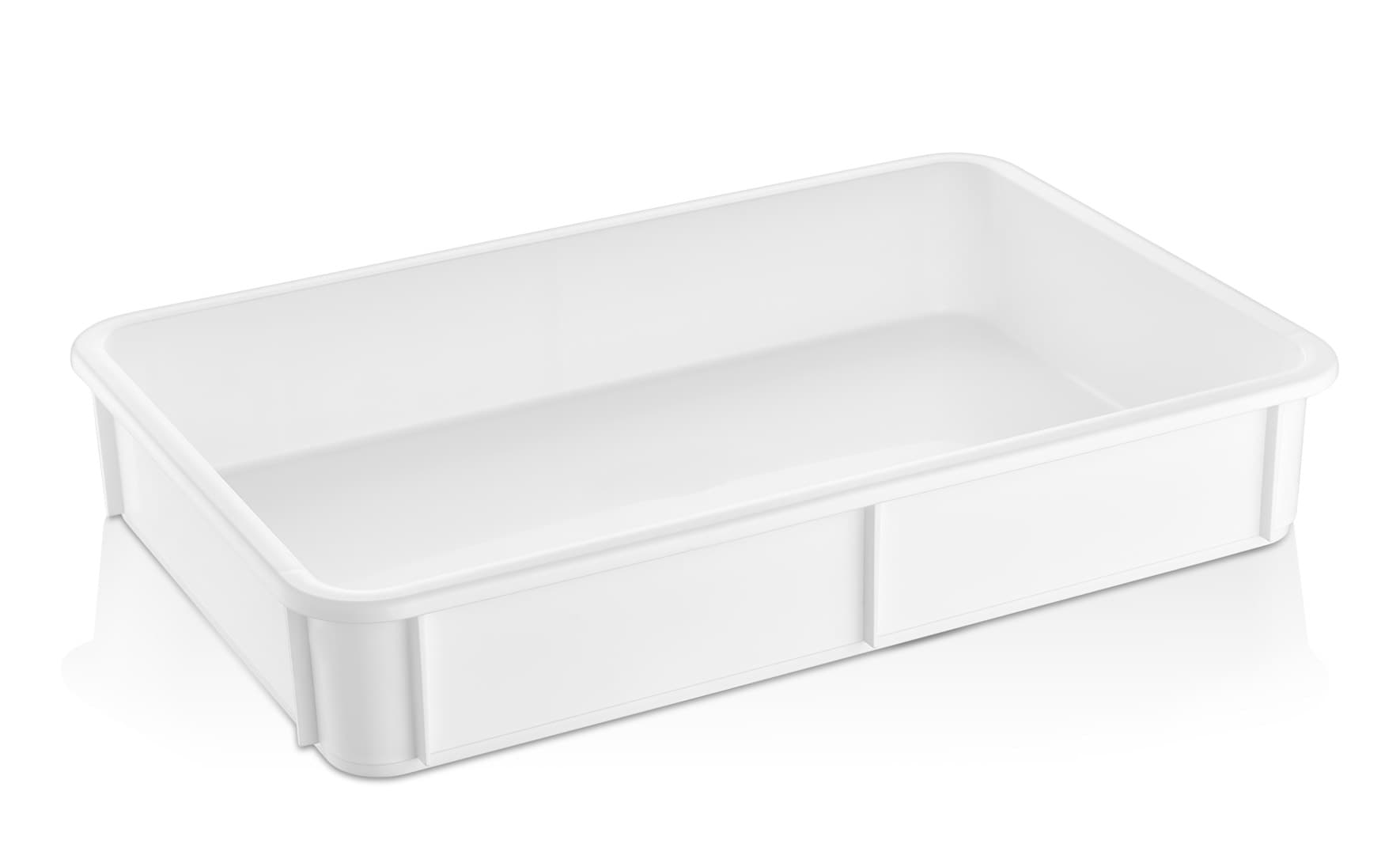 GASTROPLAST (Турция) Контейнер для теста 600*400*100 мм. (-40/+70℃) прямой, сплошной, мороз-кий, белый п/п (крышка 77152) GP /1/6/