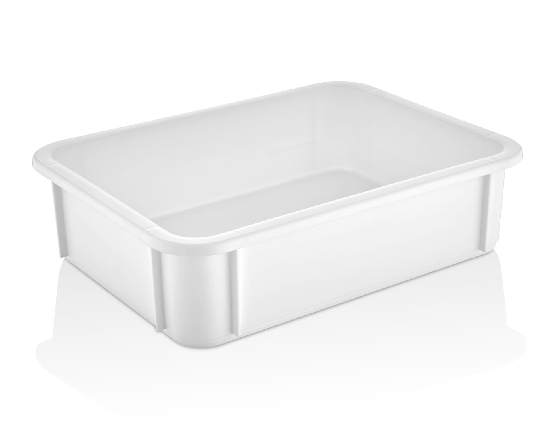 GASTROPLAST (Турция) Контейнер для теста 300*400*100 мм. (-40/+70℃) прямой, сплошной, мороз-кий, белый п/п (крышка 77155) GP /1/12/