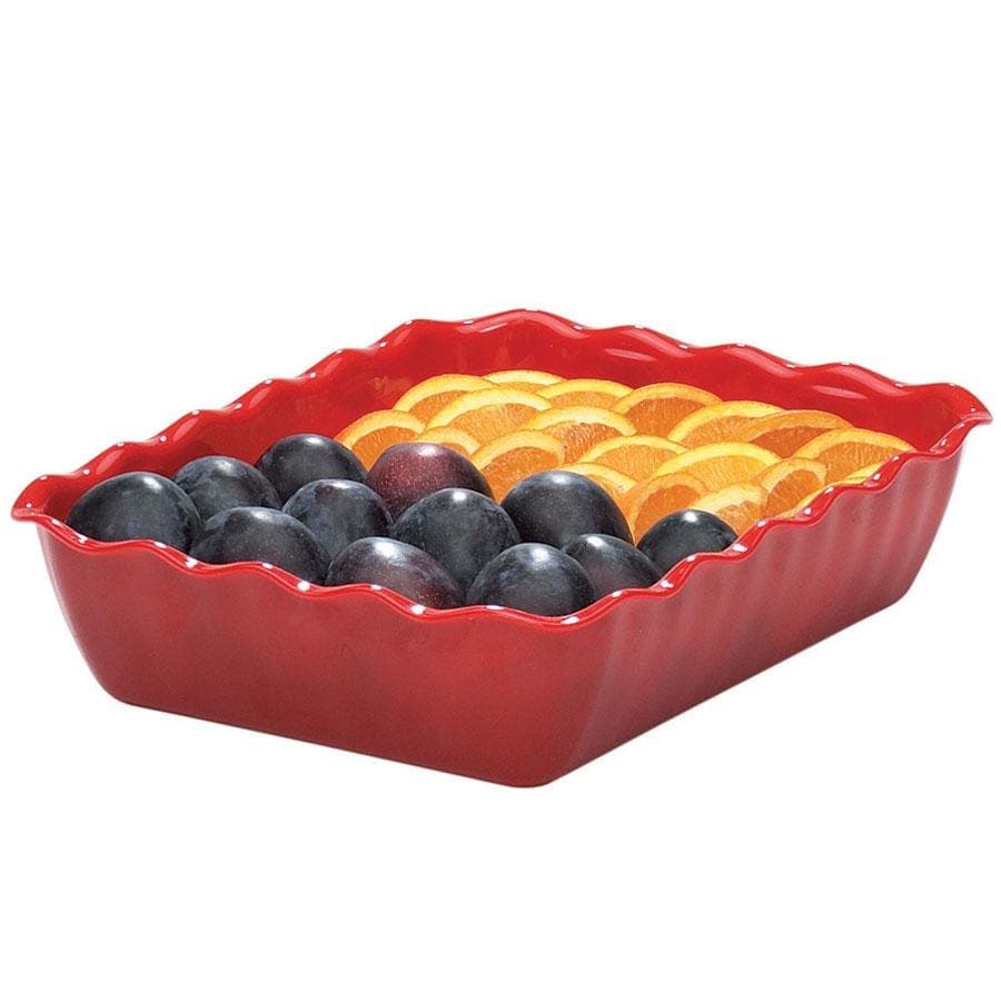 Cambro (США) Салатник 330*265 мм. 4600 мл. h=80 мм. прямоугольный красный, Cambro /1/6/