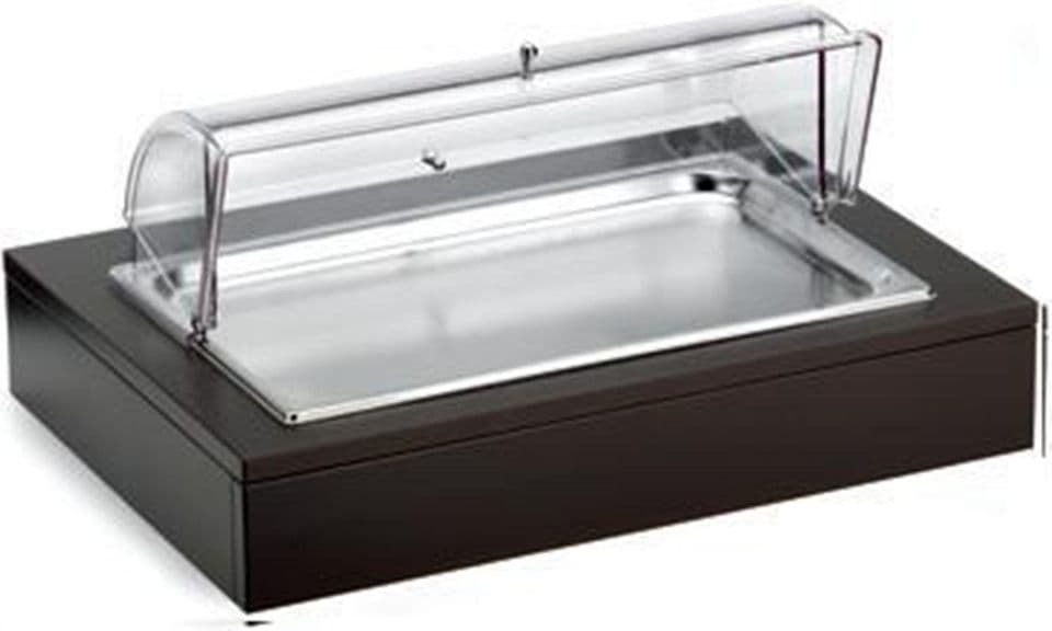 Pintinox (Италия) Поднос сервировочный 64*46 см. нерж. Roll-Top поликарбонат, с охлаждением Pinti /1/ Под заказ