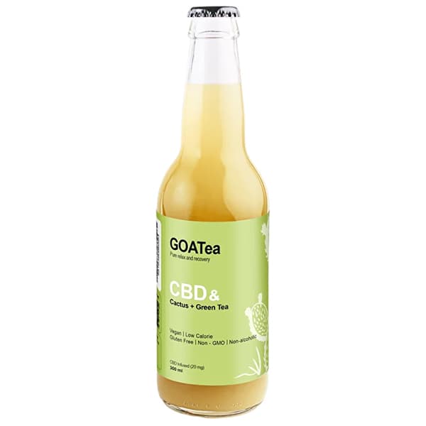 Drinksome Напиток безалкогольный «Кактус» зеленый чай с наноэмульсией CBD уцененный;стекло;330мл;D=58,H=215мм;