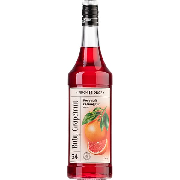 Pinch&Drop Сироп «Розовый Грейпфрут» Pinch&Drop уцененный;стекло;1л;D=85,H=330мм