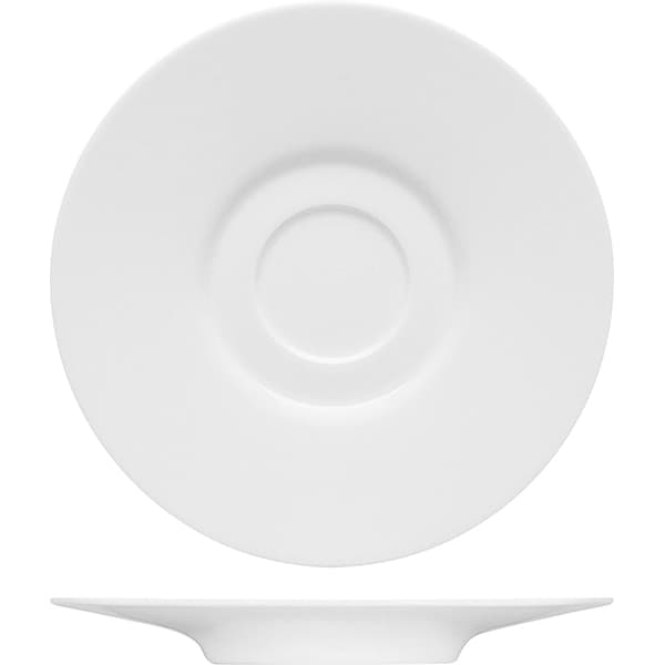 Bauscher Блюдце «Пьюрити»;эко-кост. фарф.;D=160/72,H=19мм;белый