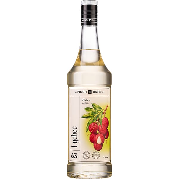 Pinch&Drop Сироп «Личи» Pinch&Drop уцененный;стекло;1л;D=85,H=330мм;белый