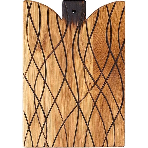 PPwood Доска для подачи с узором;дуб;,H=25,L=260,B=180мм;деревян.,черный дуб