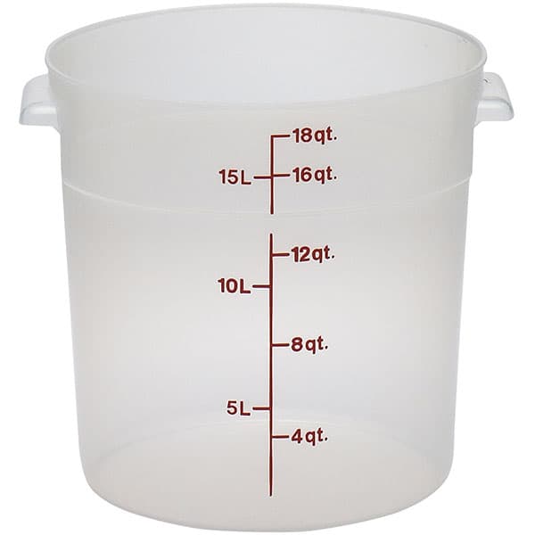 Cambro Контейнер для продуктов градуированный;полипроп.;17,2л;D=31,5,H=30,5см;прозр.