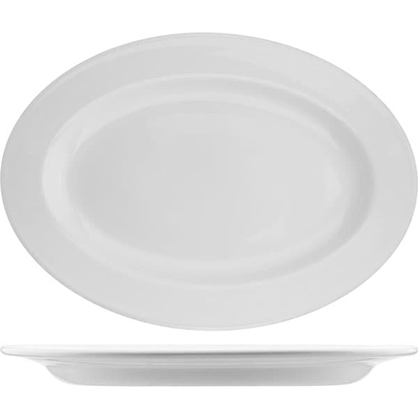 Dudson Блюдо овальное;фарфор;,L=38,1см;белый