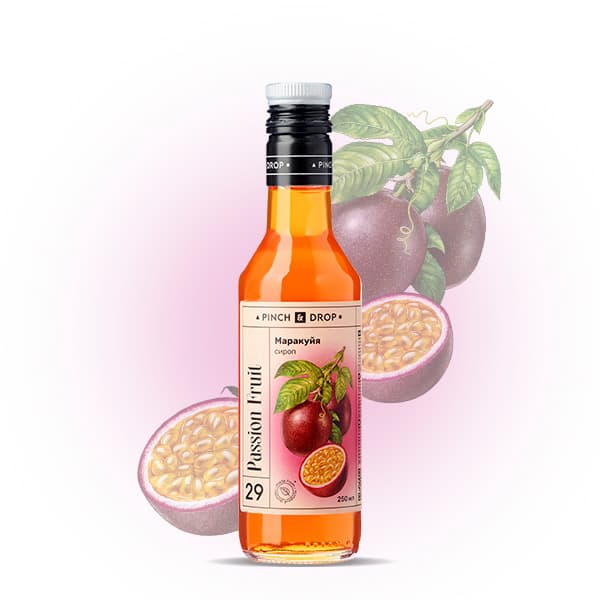 Pinch&Drop Сироп «Маракуйя» Pinch&Drop уцененный;стекло;250мл;D=54,H=202мм