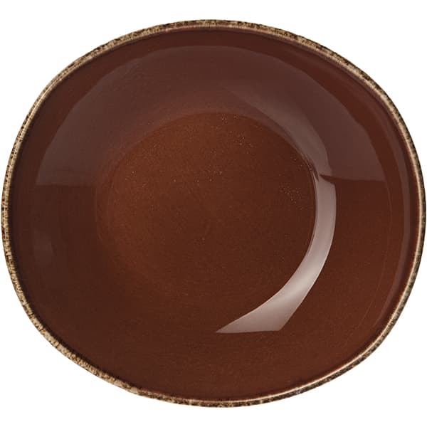 Steelite Тарелка глубокая «Террамеса Мокка»;фарфор;,H=4,L=21,B=19см;тем.корич.