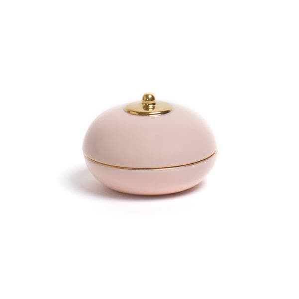 Шкатулка d 9см, h 6,5 см, PINK/GOLD