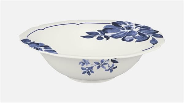Салатник 24 см, 1 л, декор синий, FLORAL CREATE