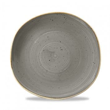 Тарелка мелкая "Волна" d26,4см, без борта, Stonecast, цвет Peppercorn Grey