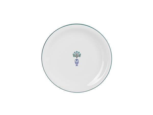 Тарелка мелкая 18 см, кант зеленый, Vaso Piccolo DS13