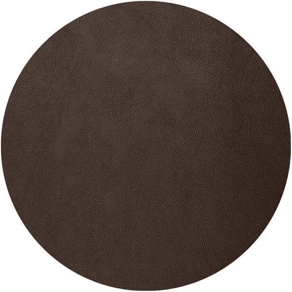 Салфетка подстановочная (плейсмат) d 37 см, искуств. кожа (ПУ), декор dark brown, LAV
