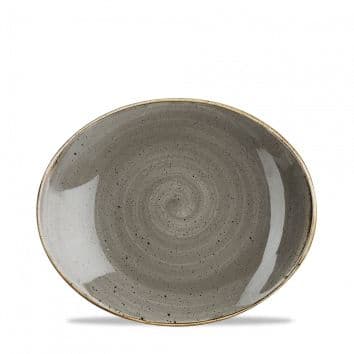 Блюдо овальное 19,2см, без борта, Stonecast, цвет Peppercorn Grey