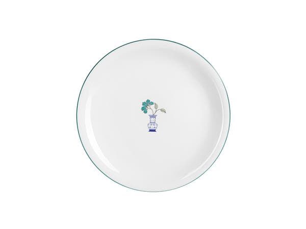 Тарелка мелкая 28 см, кант зеленый, Vaso Piccolo DS18