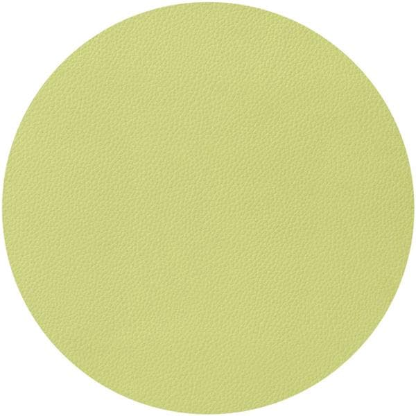 Салфетка подстановочная (коастер) d 18 см, искуств. кожа (ПУ), декор apple green, LAV