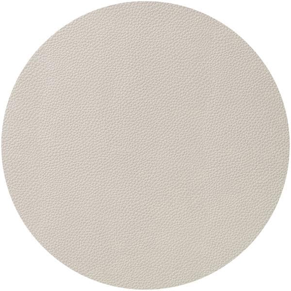 Салфетка подстановочная (коастер) d 18 см, искуств. кожа (ПУ), декор beige, LAV