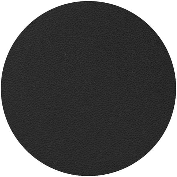 Салфетка подстановочная (коастер) d 10 см, искуств. кожа (ПУ), декор black, LAV