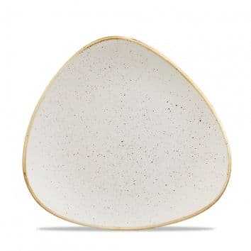 Тарелка мелкая треугольная 19,2 см, без борта, Stonecast, цвет Barley White Speckle