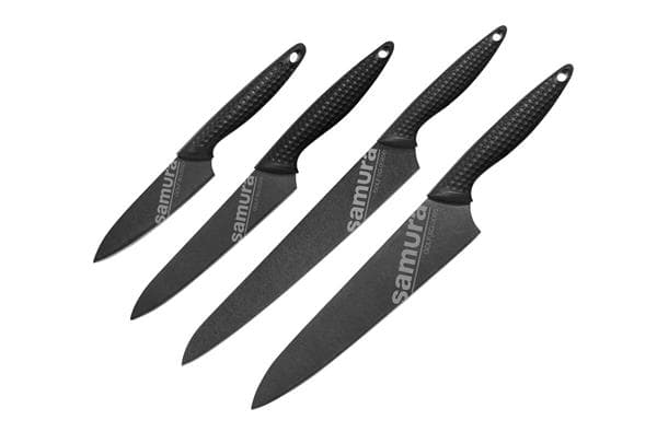SG-0240B/K Набор из 4 кухонных ножей "Samura GOLF Stonewash" (10B, 23B, 45B, 85B), AUS-8