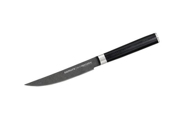 SM-0031B/K Нож кухонный "Samura Mo-V Stonewash" для стейка 120 мм, G-10