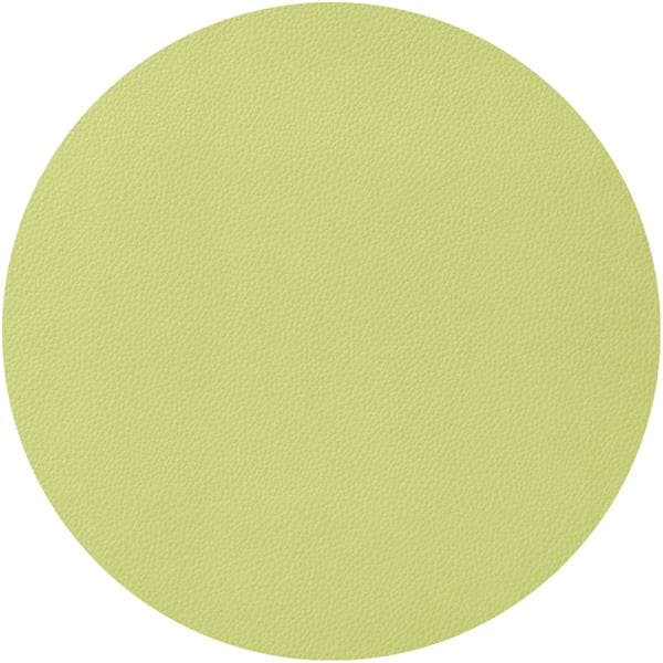 Салфетка подстановочная (плейсмат) d 37 см, искуств. кожа (ПУ), декор apple green, LAV