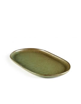 Блюдо овальное 15X25см, H1,5см, цвет CAMOGREEN