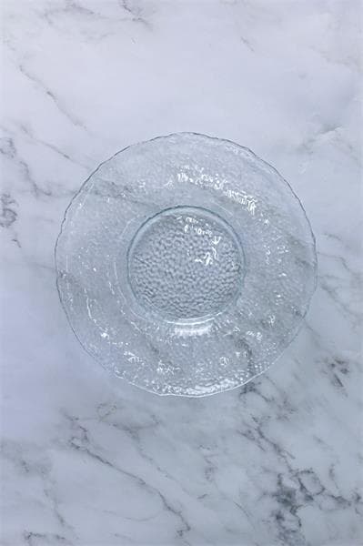 Тарелка d 28 см h 3 см, стекло, прозрачная, Hammered