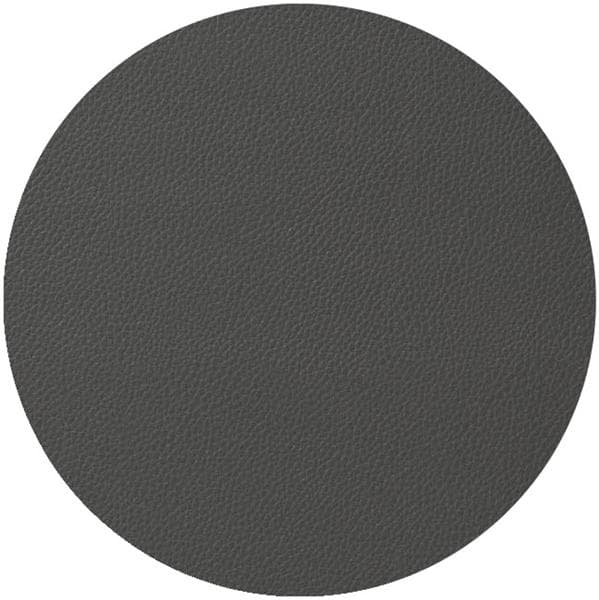 Салфетка подстановочная (коастер) d 10 см, искуств. кожа (ПУ), декор dark grey, LAV