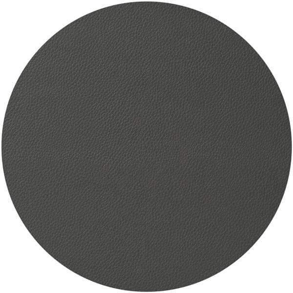 Салфетка подстановочная (коастер) d 18 см, искуств. кожа (ПУ), декор dark grey, LAV