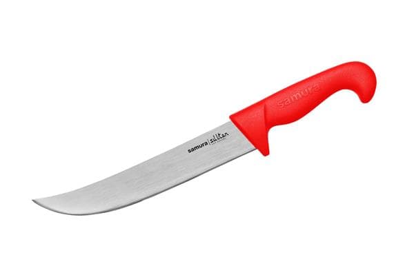 SUP-0045R/K Нож кухонный "Samura SULTAN PRO" для нарезки, пчак 213 мм, ТЭП красный, AUS-8