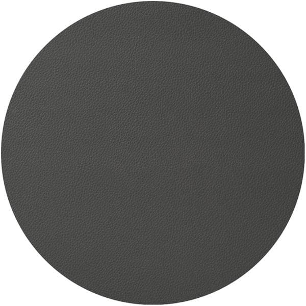 Салфетка подстановочная (плейсмат) d 37 см, искуств. кожа (ПУ), декор dark grey, LAV