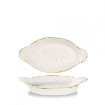Форма для запекания овальная 23,2х12,5см 0,38л, с ручками, Stonecast, цвет Barley White