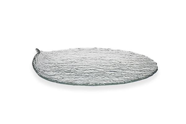 Тарелка для сыра d 28 см h 4 см, стекло, прозрачная, Hammered