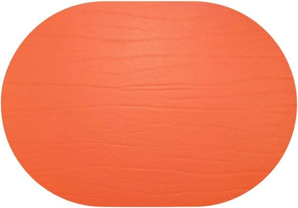 Салфетка подстановочная (плейсмат) овальная 34x42 см, перераб. кожа, декор orange, Dumbo