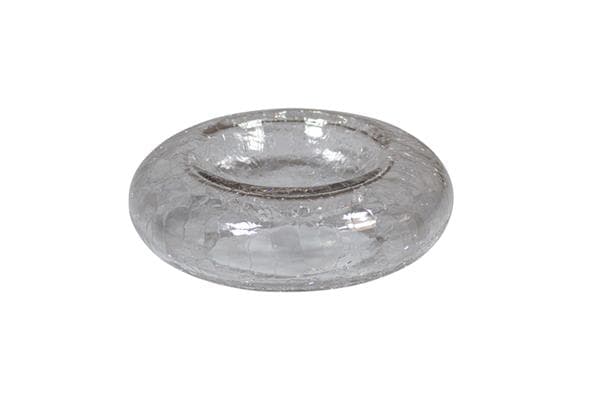Блюдо Donat, прозрачное d 17 см h 5 см Crackled glass