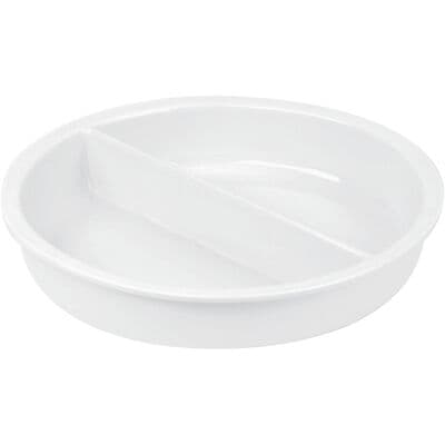 Гастроемкость фарфоровая круглая, серия Gastronorm, d=33,5 см, h 5,7 см, разделенная,2x1,5 ltr. Paderno (Италия)