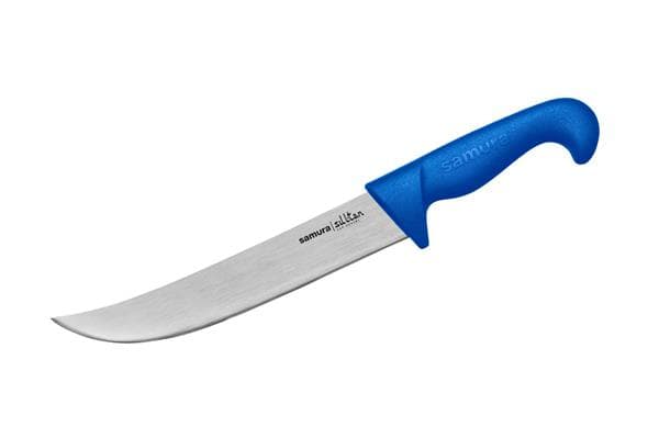 SUP-0045BL/K Нож кухонный "Samura SULTAN PRO" для нарезки, пчак 213 мм, ТЭП синий, AUS-8