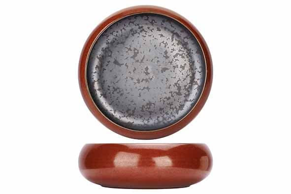 Салатник с закругленным бортом d 17 см h 6,2 см, Elements Maroon