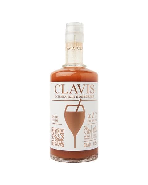 Основа для коктейлей на растительном сырье негазированная CLAVIS Special Bellini 0,5