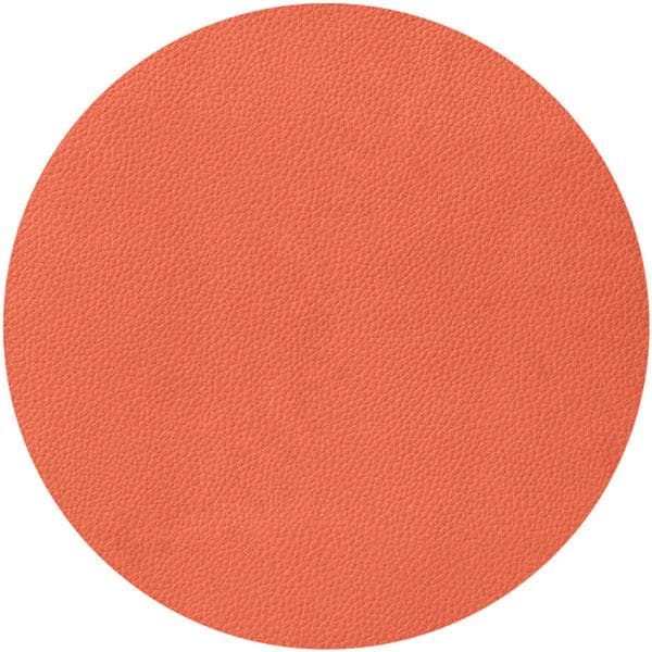 Салфетка подстановочная (коастер) d 18 см, искуств. кожа (ПУ), декор orange, LAV