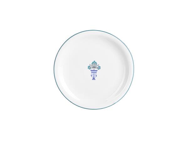 Тарелка мелкая 18 см, кант зеленый, Vaso Piccolo DS14