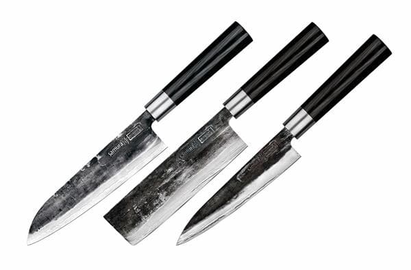 SP5-0220/K Набор из 3 кухонных ножей "Samura SUPER 5" (23, 43, 95), VG-10 5 слоев, микарта