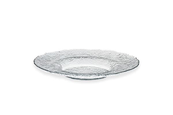 Тарелка d 15 см h 2,5 см, стекло, прозрачная, Hammered