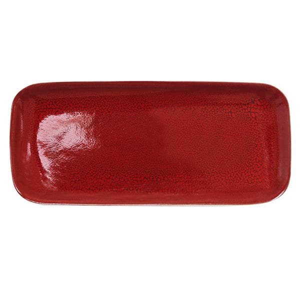 Блюдо прямоугольное 33x14,5 см, h 2 см, цвет cerise, Tourron