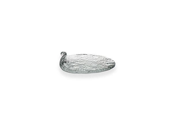 Тарелка для сыра d 15 см h 2,5 см, стекло, прозрачная, Hammered