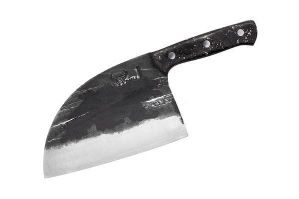 SMB-0040MC/K Топорик кухонный "Samura MAD BULL" 180 мм, мраморный карбон