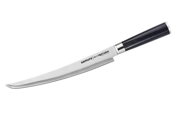 SM-0046T/K Нож кухонный "Samura Mo-V" для нарезки, слайсер Tanto 230 мм, G-10