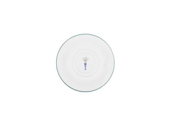 Блюдце для чайной чашки 15 см, кант зеленый, Vaso Piccolo DS19